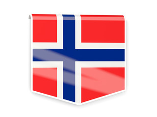 Obraz premium Flag label of norway