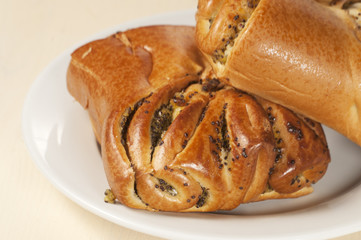 Sweet buns with poppyseeds filling