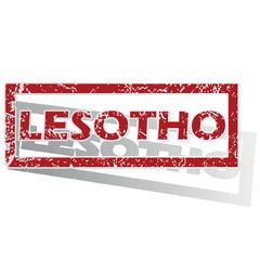 Lesotho outlined stamp