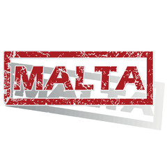 Malta outlined stamp