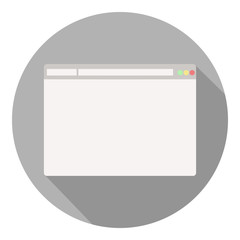 Simple computer screen in flat. vector.