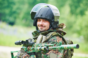 Fototapeta premium Military soldier portrait