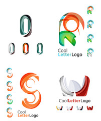 Letter business emblem collection