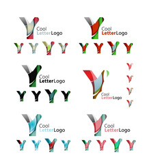 Letter business emblem collection