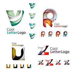 Letter business emblem collection