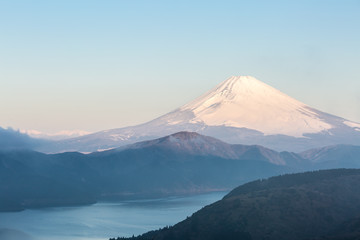 Fuji Mountain Lake Hakone Sunrise