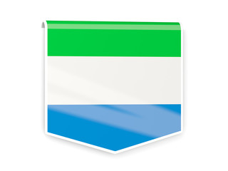 Flag label of sierra leone