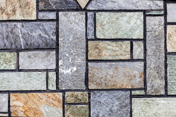 Mediterranean style stone wall