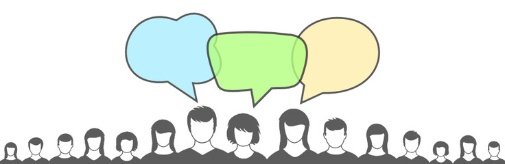 Menschen Sprechblasen