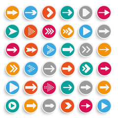 36 Paper Circles Arrows Set