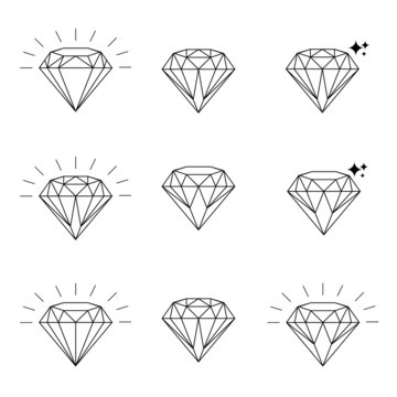 Diamond  icons set, design