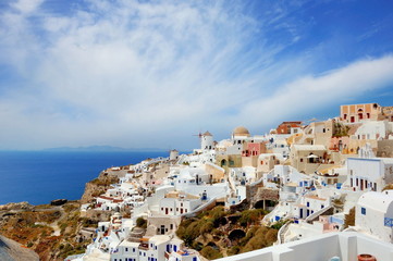Io town on Santorini Island, Italy. A moment of rest from the bustle of the Mediterranean.