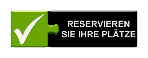 Obraz premium Puzzle Button: Reservieren Sie Ihre Plätze