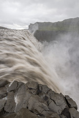 Fototapeta premium Close view of famous waterfall Dettifoss, Iceland.
