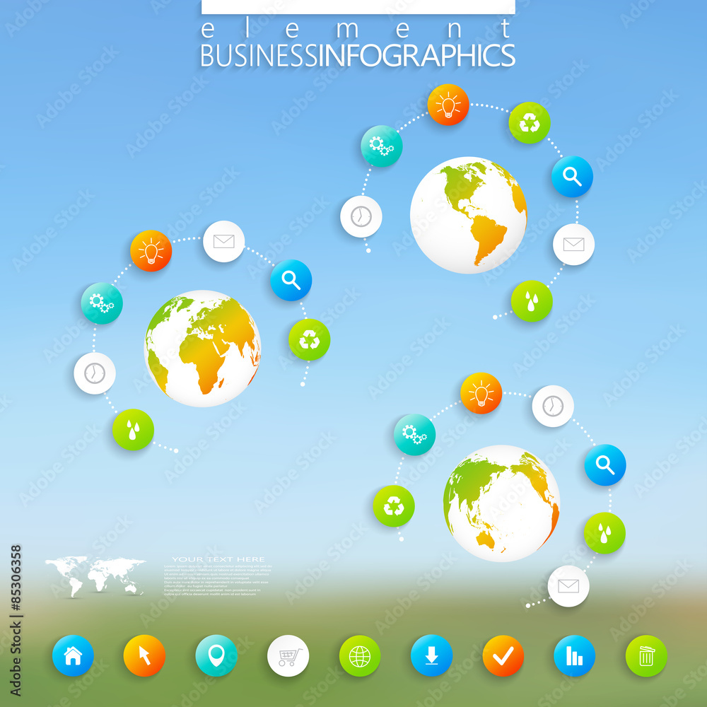 Poster modern infographic template. can be used for workflow layout