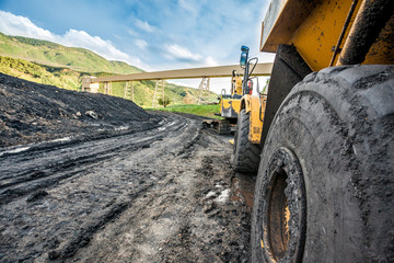 Huge machines used to coal excavation
