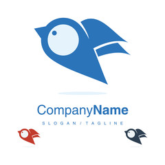 Bird logo icon vector