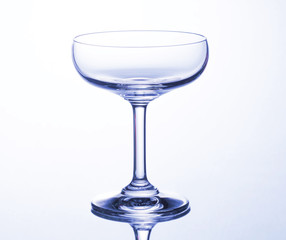 Empty martini glass isolated