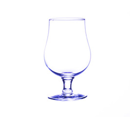 empty wine glass isolated