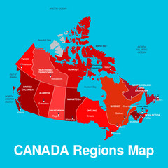 Canada Map detailed vector
