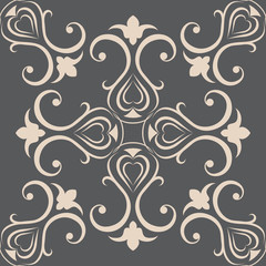 Seamless wallpapers in the style of Baroque . Can be used for
