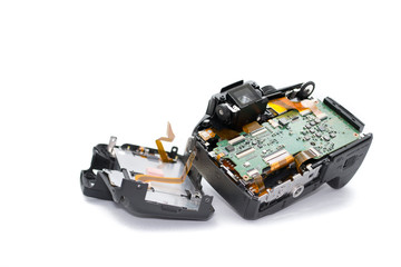 Disassembled photocamera