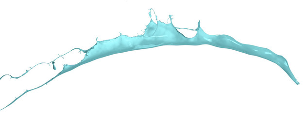 Blue splash isolated on white background