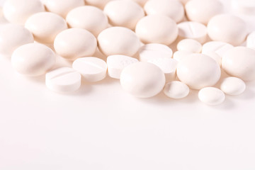 various medicine isolated on white