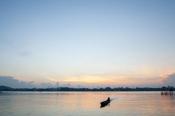 Obraz premium morning sunrise at Songkhla,THAILAND