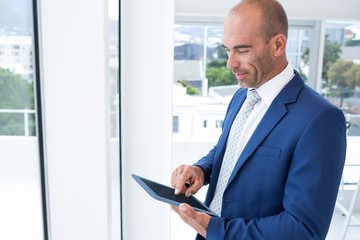 businessman using a tablet 