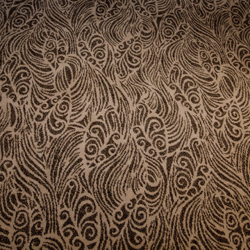 seamless floral pattern of line-art on brown background