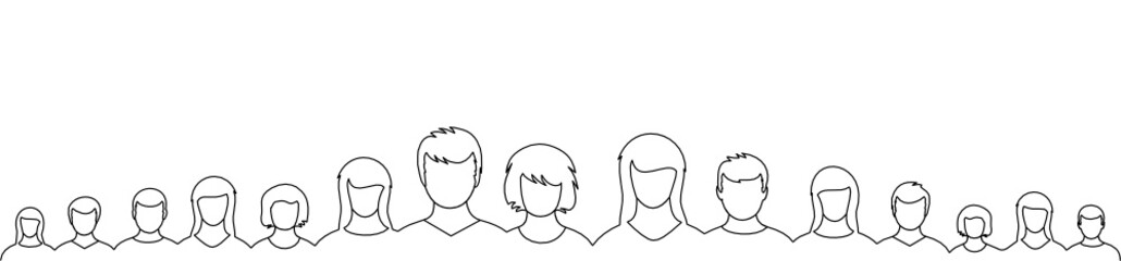 Silhouette Menschen Köpfe