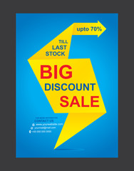 Big discount banner design vector