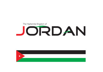 calligraphy for Jordan and flag colors