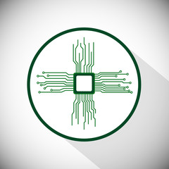Circuit board cpu. Abstract background. Vector illustration