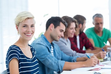 Fototapeta premium Creative business people in meeting