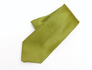 Design Green pattern necktie on white background