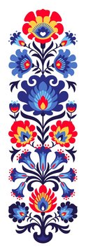 Polish folk flowers papercut
