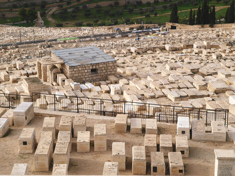 Jüdischer Friedhof auf dem Ölberg in Jerusalem, Israel