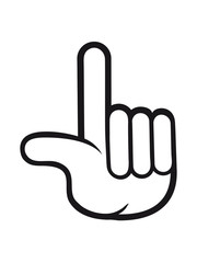 Forefinger comic cartoon show finger hand