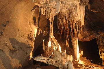 Stalactite rock formations in Lawa Cave. Kanchanaburi province, Thailand  © Reise-und Naturfoto