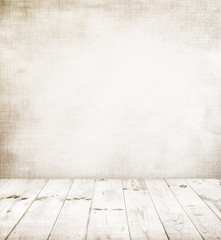 White room with white wood floor