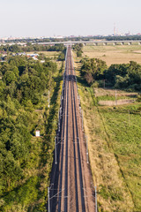 aerial view of  the railway