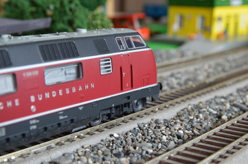 Old germany train locomotive model