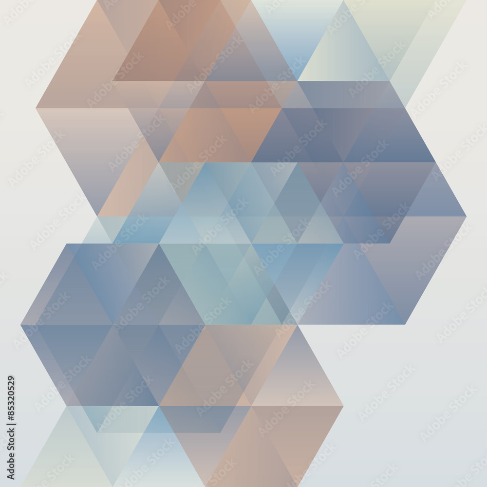 Canvas Prints abstract geometric background, modern triangular design