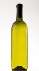 Empty red wine bottle