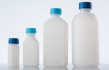 White plastic medicine bottle