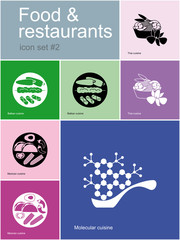 Icons of food and restaurants