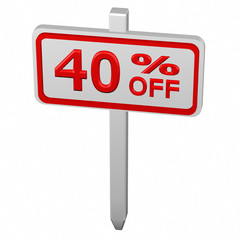 Pillar with sign discount 40 % off