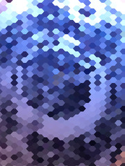 Swirl pattern from purple hexagon background